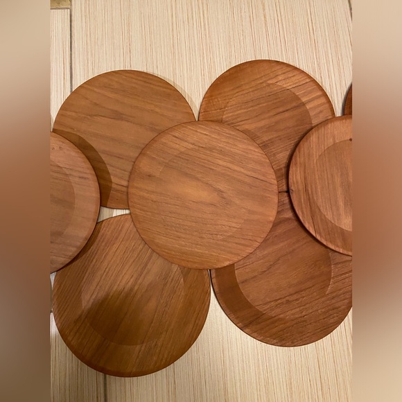 MCM Danish Teak Wooden Plates by Hafnia - Picture 3 of 8